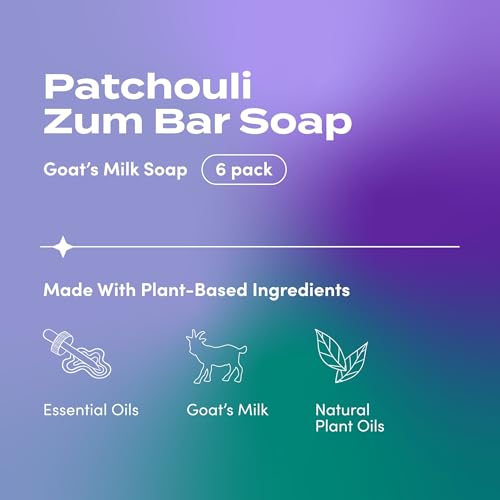Zum Goat Milk Soap Bar Patchouli 3 oz Pack of 6 Natural Cruelty-Free