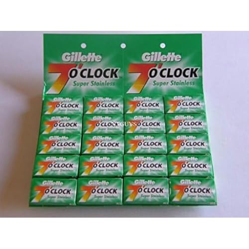 7 O'clock Super Stainless Double Edge Safety Razor Blades , 5 Count (Pack of 20)