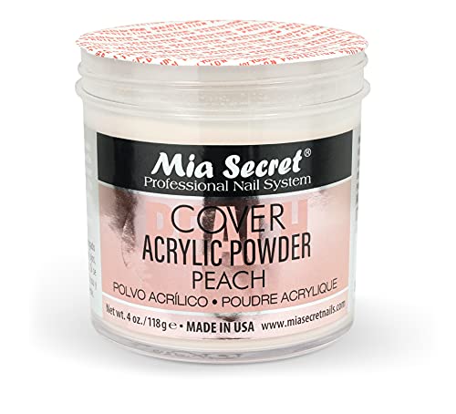 Mia Secret Acrylic Powder Cover Peach 4 oz - Long-Lasting Nail Art