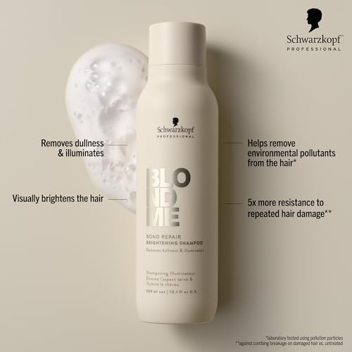 BlondMe Bond Repair Brightening Shampoo 10.1 Fl Oz for Blonde & Lightened Hair