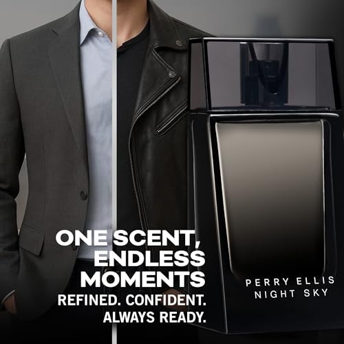 Perry Ellis Night Sky Eau de Toilette for Men 3.4 Fl Oz - Fresh Woody Fragrance