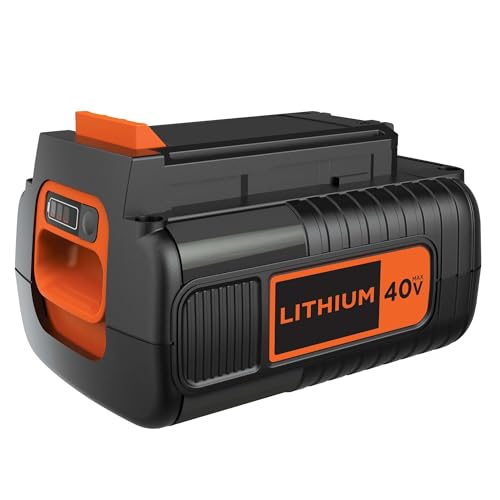 BLACK+DECKER 40V MAX 2.0Ah Lithium Ion Battery for Outdoor Power Tools - Compatible with 36V/40V, Model LBX2040, Lightweight, No Charger