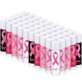Breast Cancer Awareness Lip Balm Set - Pink Ribbon Party Favors, 50 Pack