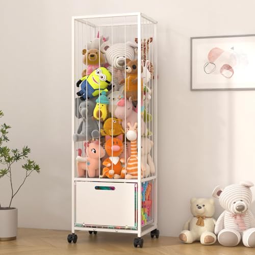 Large Metal Stuffed Animal Storage Zoo Organizer for Kids Playroom