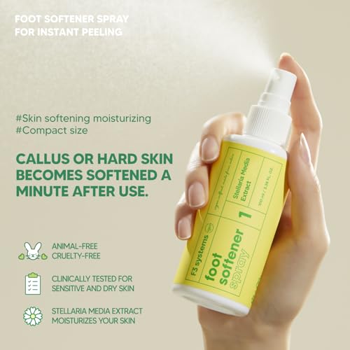F3 Systems S-Line Pedicure Set with Foot File & Foot Spray - Callus Remover, Cracked Heel Treatment, Ergonomic Design, Double-Sided Foot Tool