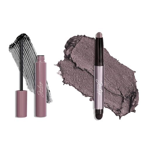 Julep Eyeshadow 101 Cream-to-Powder Waterproof Shadow Stick ? Smoky Amethyst Shimmer, Buildable Lengthening Lash Mascara Black,