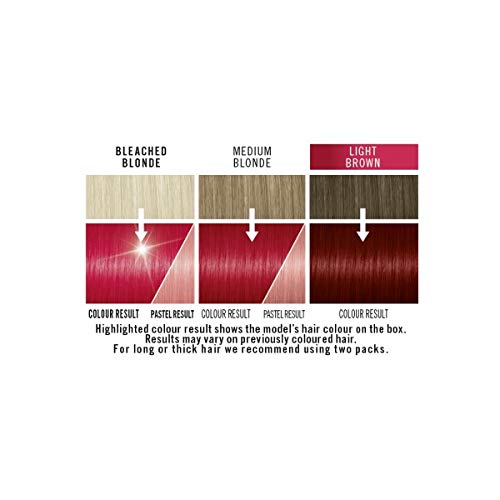 Schwarzkopf Live Ultra Brights Pastel Hair Color Pillar Box Red 92 - Pack of 3