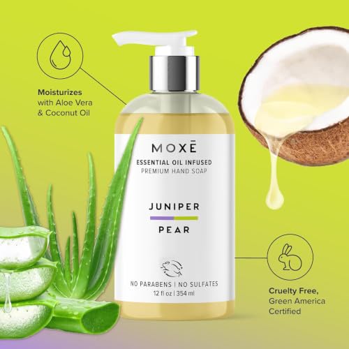 MOXE Scented 3 Pack Hand Wash - Organic, Gentle Formula, 12oz Each (Variety Pack)
