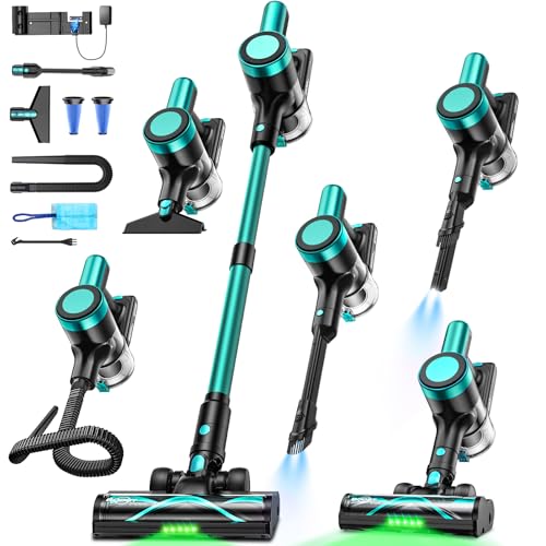 OIRFND Cordless Vacuum Cleaner 58KPa 60Mins 10-in-1 Self-Standing, Army Green