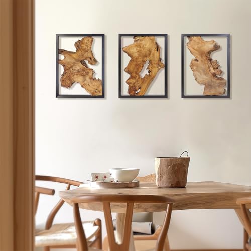Irregular Natural Wood Wall Decor - Handcrafted Rustic Wall Art for Living Room, Bedroom, Kitchen, Office