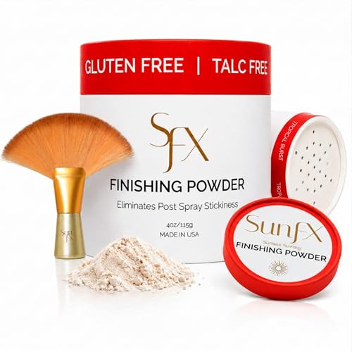 Talc-Free Translucent Tanning Powder with Large Fan Brush - Tropical Burst Finish