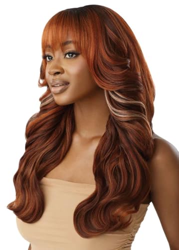 Outre Lace Front Wig - Melted Hairline Mandisa Chocolate Swirl - Glueless, Pre-Plucked, Deep Parting
