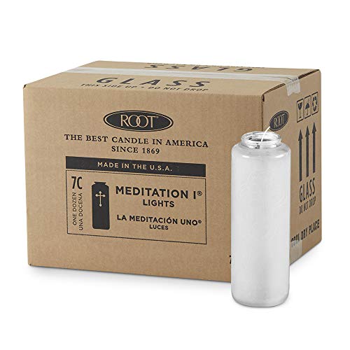 Meditation Prayer Candles Set - 12 Long-Lasting Glass Devotional Candles