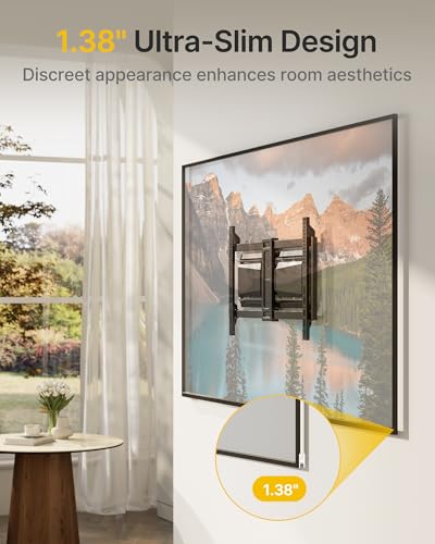 monTEK Heavy Duty Ultra Slim TV Wall Mount 37-90 Inch, Supports 143lbs - Variation of THIS listing