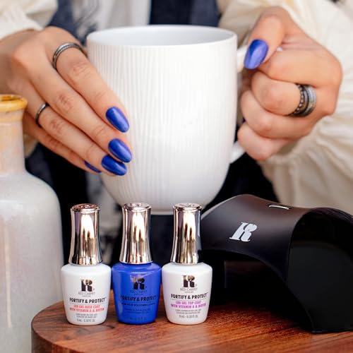 RC Red Carpet Manicure Fortify & Protect LED Gel Top Coat ? High Shine Top with Vitamin A & Biotin, Long-Lasting, Strengthens Nails, No Chipping or Peeling (0.3 Fl Oz) (Pack of 2)