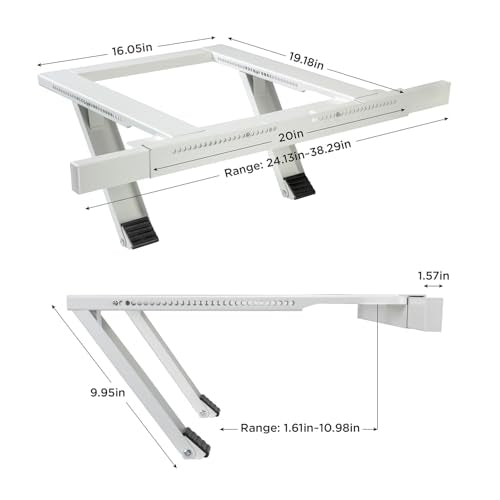 Ivation Heavy Duty Window AC Support Bracket, No Drill Steel Mount for Up to 200 lbs