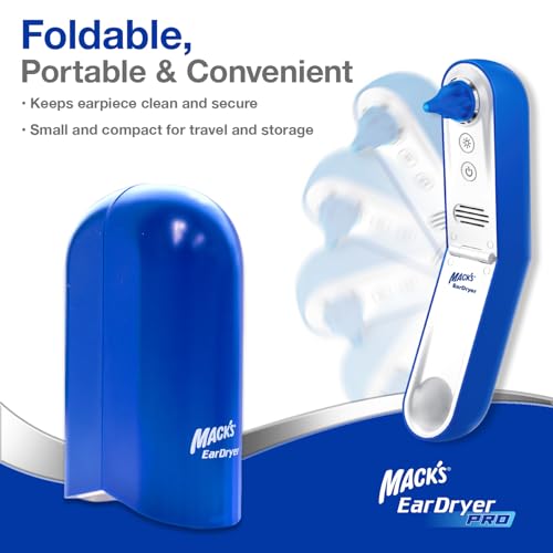Rechargeable Ear Dryer for Water Removal with Red Light Therapy, 3 Power Levels - Safe, Fast Ear Water Drying Aid