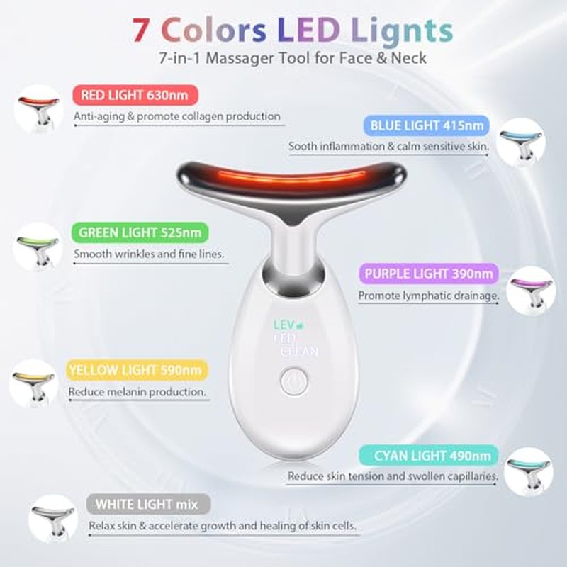 3 in 1 Face ??cuIpting Tool, 7 Color Mode, Facial Massager for Face and Neck, at-Home Facial Beauty De??ice for Skin Care, Face ??cuIpting Wand