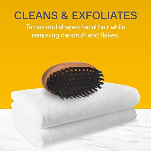 Boar Bristle Beard Brushes Duo Set - 2 Brushes for Facial Hair For All Occasions, One With Soft Boar Hair and The Other With Firm Boar Bristles