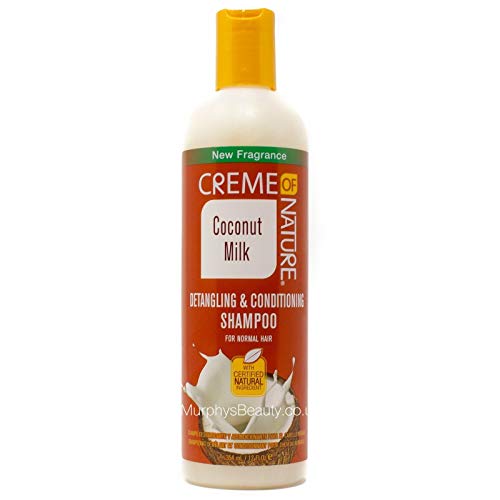 Creme of Nature Shampoo with Coconut Milk, Detangling and Conditioning Formula for Normal Hair, 12 Fl Oz (Pack of 2)