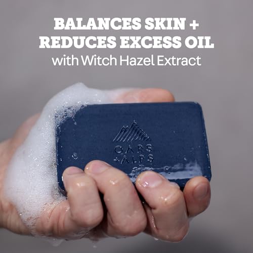Men's Exfoliating & Moisturizing Bar Soap Set - Blue Charcoal & Shea Butter, 6oz, 3 Pack