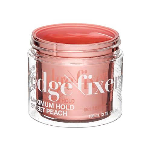 KISS COLORS & CARE Maximum Hold Edge Fixer, Non-Greasy Gel Formula Infused With Biotin B7, 24 Hour Hold, ¡®Sweet Peach¡¯ Scented, 3.38 Fl. Oz. (100 ml)