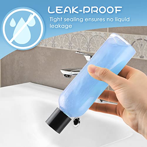 24 Pack Refillable Plastic Bottles 6.8oz with Leakproof Disc Caps