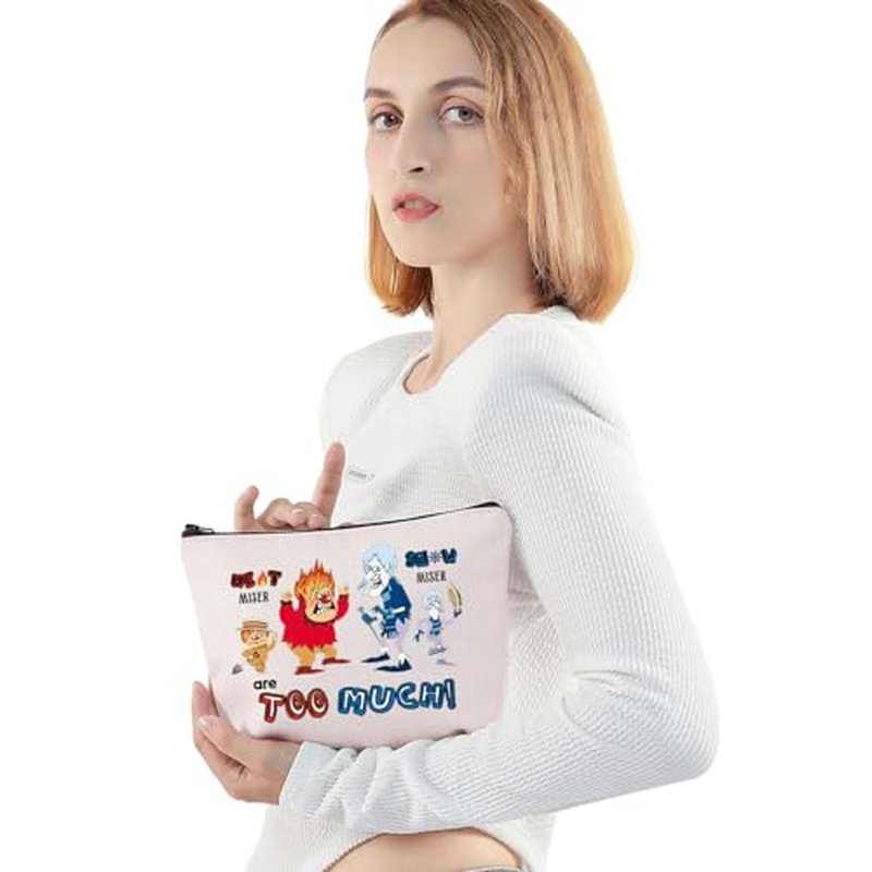 JNIAP Christmas Movie Makeup Bag Christmas Movie Gifts Heat And Snow Are Too Much Christmas Movie Zipper Pouch(heat mb)