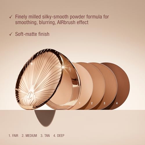Charlotte Tilbury Airbrush Matte Bronzer Medium - Refillable Powder with Hyaluronic Acid