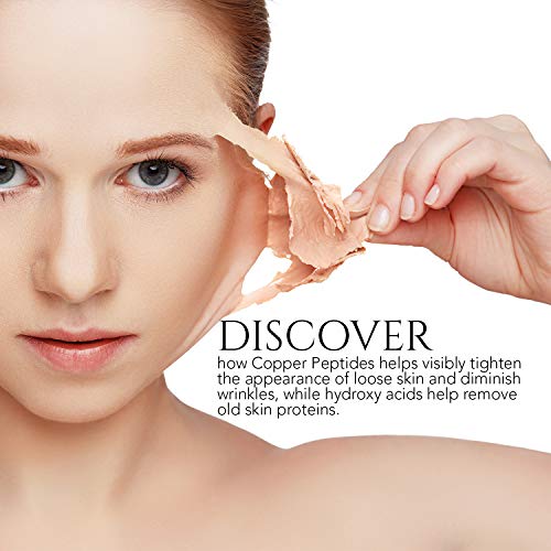Copper Peptide Serum for Aging Skin - Oil-Free Anti-Aging Facial Treatment 1 oz