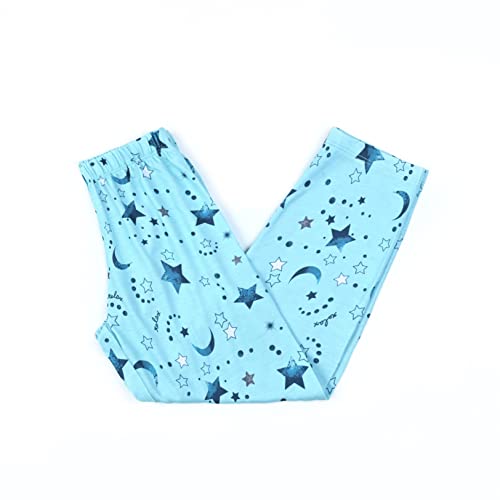 Girls 3-Piece Cotton Pajama Set - Blue Moon, 8-9 Years Sleepwear