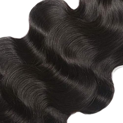 Body Wave Human Hair Bundles - 18 20 22 Inch Natural Black Brazilian Remy Weave