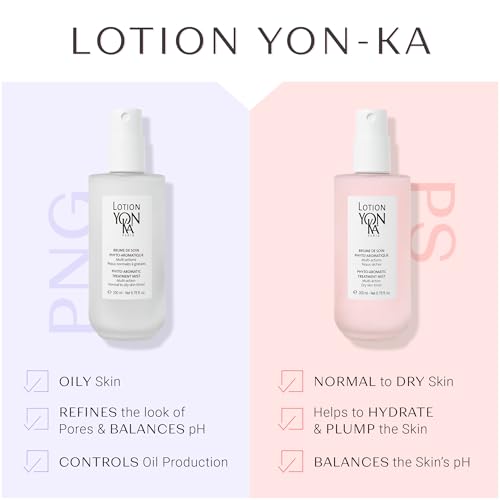 Yon-Ka Lotion PNG Hydrating Face Toner for Oily & Normal Skin | Daily Purifying Mist with Travel Sized PNG Hydrating Face Toner with Essential Oils | Set of 2, 6.76 fl oz and 1.69 fl oz