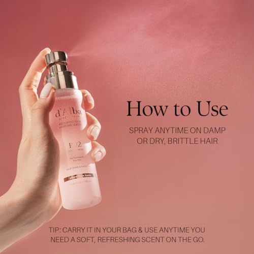 Holiday Hair Care Gift Set with Nourishing Hair Oil & Perfume Duo - Rose & Freesia Scent, 4.23 fl oz.