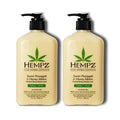 Hempz Pineapple & Honey Melon Body Lotion Bundle - Moisturizing Skin Care with Jojoba, Vitamins A & E, 17 oz x 2