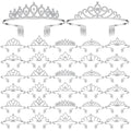 Silver Crystal Tiara for Women Bulk Rhinestone Queen Headband with Comb - Cute Style