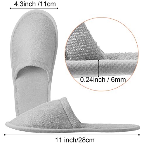 Geyoga 24 Pairs Disposable Slippers for Guests - Medium / Neutral Bulk Pack