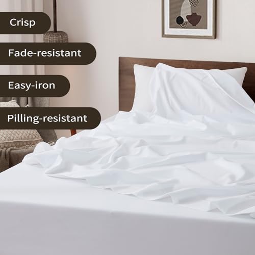 Queen Sheet Set Bulk Pack of 6 - White Hotel-Quality Microfiber Bedding