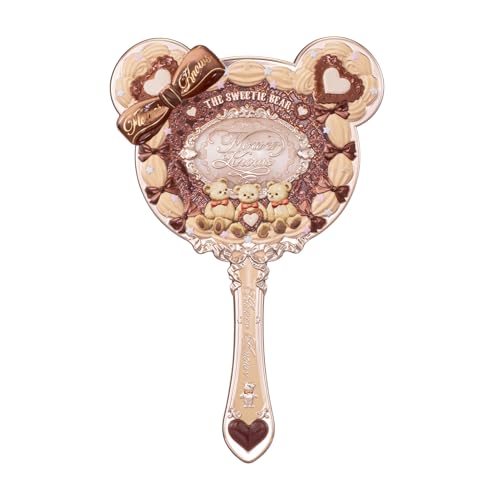 Flower Knows The Sweetie Bear Hand Mirror in Caramel Brown 8.5" L x 4" W