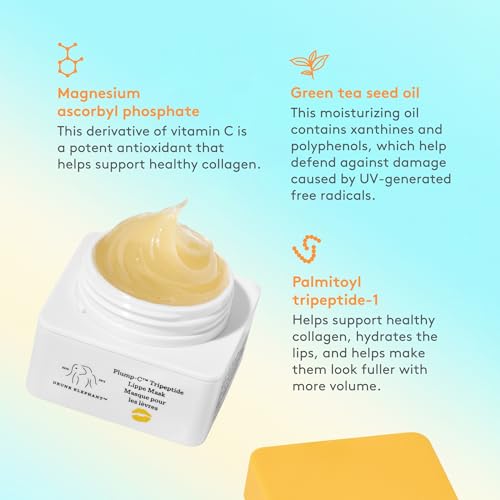Drunk Elephant Plump-C Lip Mask 20g - Collagen-Boosting, Hydrating Lip Treatment