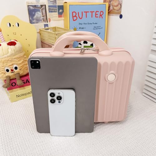 Travel Makeup Bag for Women, Large Waterproof Cosmetic Organizer with 3-piece Set, Toiletry Bag for Gym/College/Gifts | Cute Aesthetic Design (Pink)