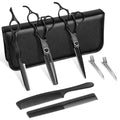 Black Hair Scissors Set - Texturizing & Thinning Shears for Salon & Home
