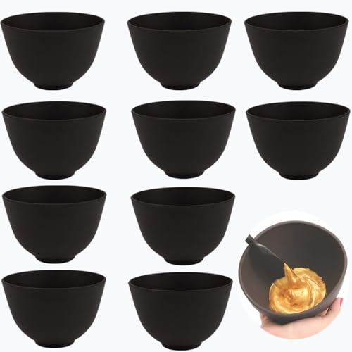 Plastic Facial Mask Mixing Masks Set - DIY Skincare Mixing Tool Kit Mud Masks Bowls Skin Care Mixing Tools Microwavable Silicone Bowl Cosmetic Beauty Tool for Home Salon