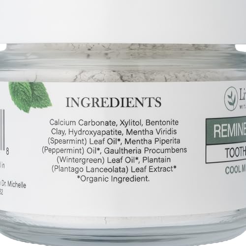 Remineralizing Tooth Powder with Hydroxyapatite & Cool Mint - Living Well Dr. Michelle