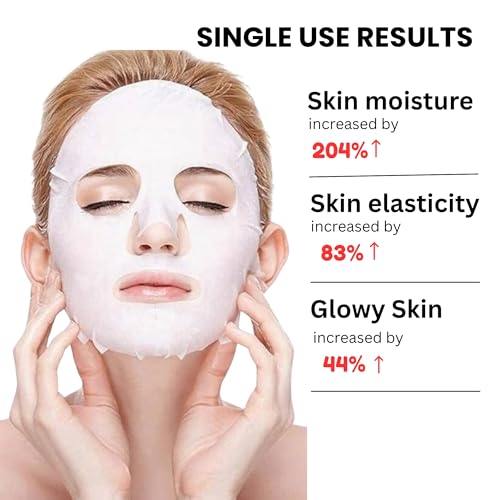 SG Bio- Collagen Real Deep Mask ? Overnight Hydrating Collagen Face Masks Skincare| Anti-Wrinkle,Firming,Pore Minimizing,Elasticity Enhancing | Hydrogel Sheet Mask for All Skin Type. (34g x 6-Pack)