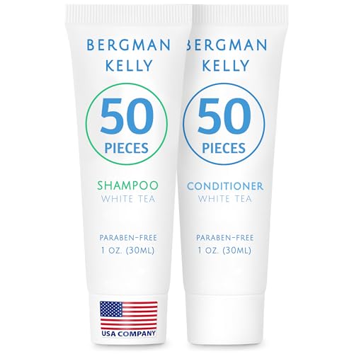 Mini Travel Shampoo & Conditioner Set - White Tea Scent 1 fl oz - 100 Pieces