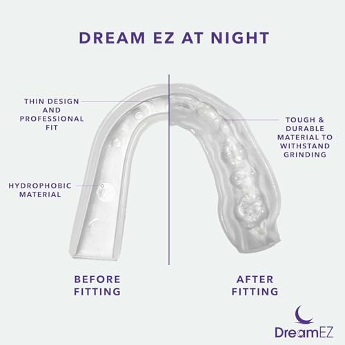 DreamEZ Clear Anti Grinding Mouth Guard for Clenching - 2 Pack, Custom Fit, Made in USA