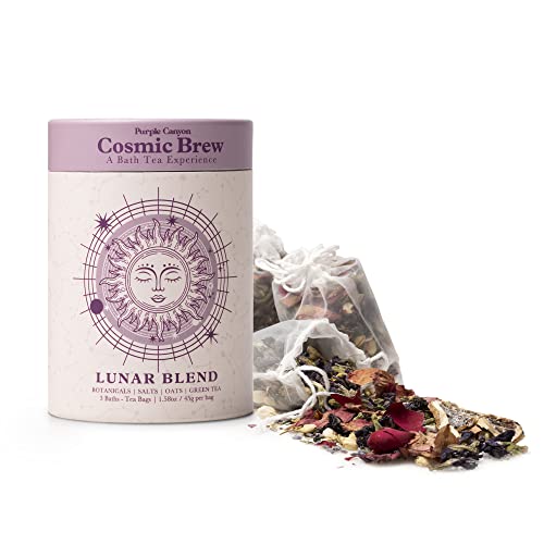 Calming Lavender Lunar Bath Tea with Epsom Salt & Herbs - Relaxing Skin Soak