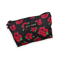 Betsey Johnson 8.5 Inch Zipper Cosmetic Pouch Small Toiletry Bag?Lightweight Durable Polyester Organizer with Inner Zipped Pocket Good For Makeup Accessories and Travel Needs (Covered Rose)