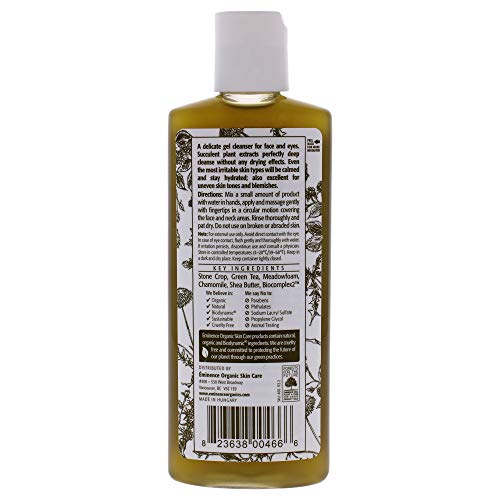 Organic Stone Crop Gel Wash - Hydrating Facial Cleanser 4.2 Fl Oz